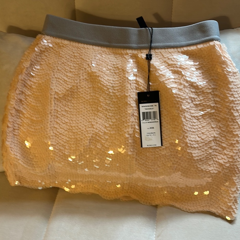 BCBGMaxazria back zipper mini skirt.
